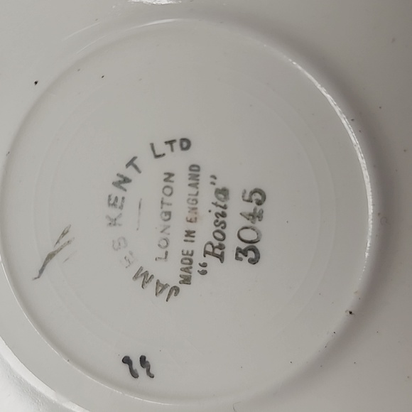 Demitasse James Kent Cup and Saucer june Roses pattern# 3045 - Picture 6 of 6